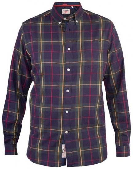 D555 Gladstone Check Button Down Collar Shirt - Chemises - Chemises Grandes Tailles Hommes