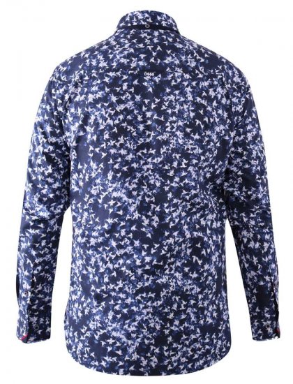 D555 Harrow AOP Shirt Blue - Chemises - Chemises Grandes Tailles Hommes