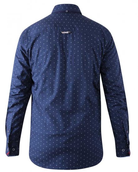D555 Chilton LS Shirt Navy - Chemises - Chemises Grandes Tailles Hommes