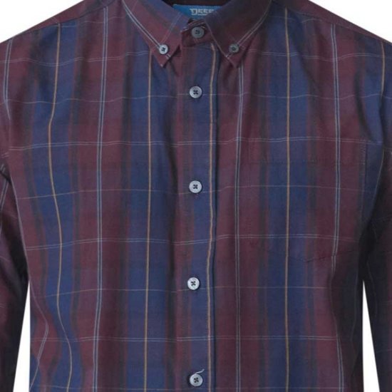 D555 Grady Long Sleeve Check Shirt - Chemises - Chemises Grandes Tailles Hommes