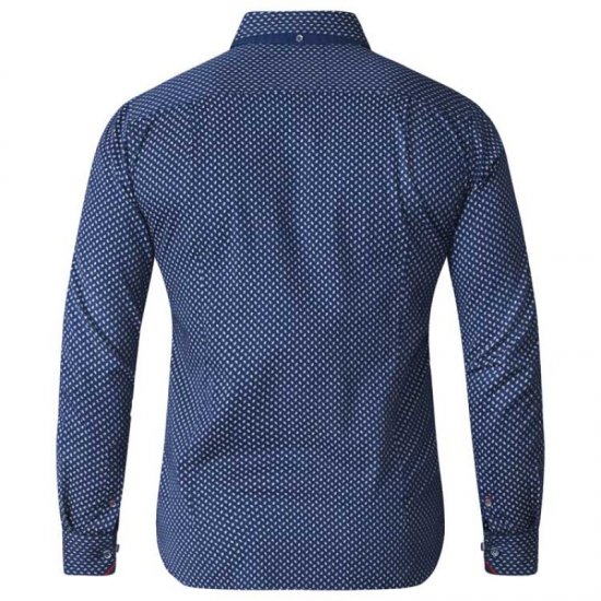 D555 Lavar Long Sleeve Diamond Printed Shirt - Chemises - Chemises Grandes Tailles Hommes