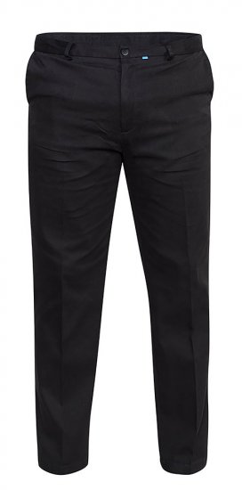 D555 Bruno Stretch Chino pants with Extenda Waist Black - Jeans et pantalons - Jeans et Pantalons grande taille 