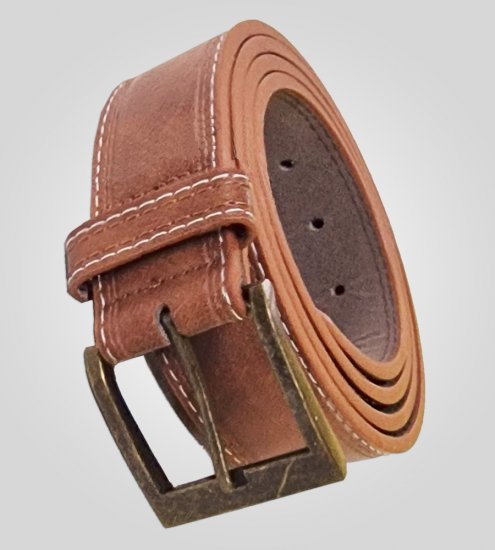 D555 Dylan Tan Bonded Leather Belt - Ceintures - Ceintures grandes tailles pour hommes