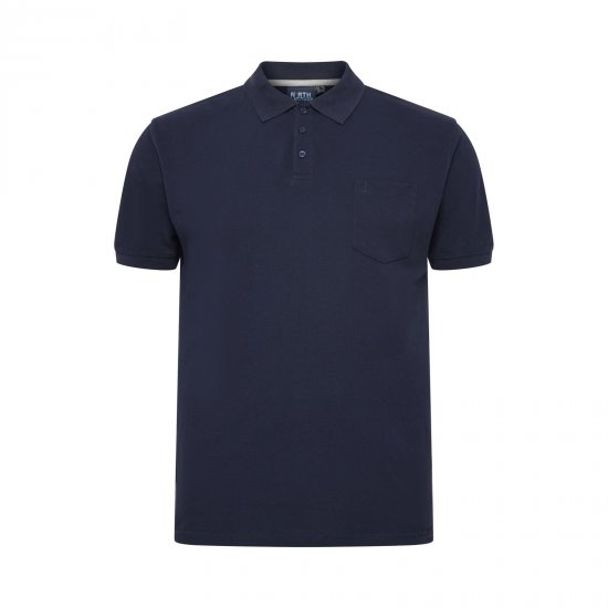 North Latitude Polo Navy Blue - Polos - Polos homme grande taille