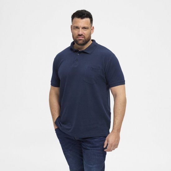 North Latitude Polo Navy Blue - Polos - Polos homme grande taille