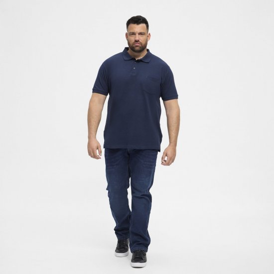 North Latitude Polo Navy Blue - Polos - Polos homme grande taille