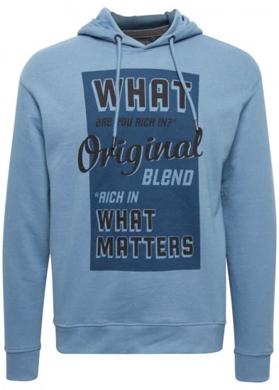 Blend Hoodie 4285 Copen Blue - Sweatshirts & hoodies - Sweatshirts/Hoodies grande taille homme