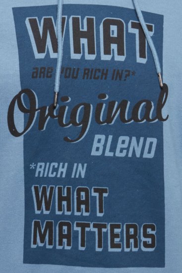 Blend Hoodie 4285 Copen Blue - Sweatshirts & hoodies - Sweatshirts/Hoodies grande taille homme