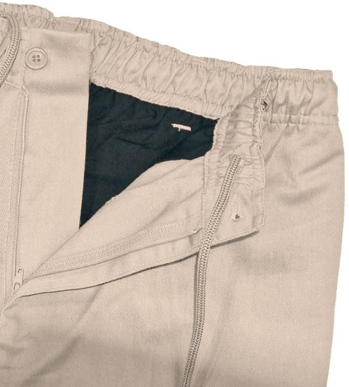 D555 Basilio Pantalon à taille élastique Beige - Jeans et pantalons - Jeans et Pantalons grande taille 