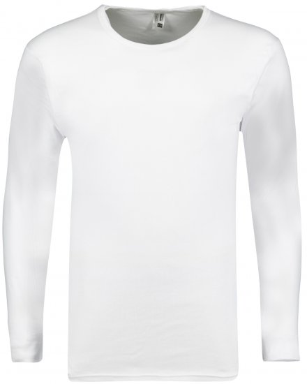 Adamo Royal Fine Ribbed Long sleeve Under-T-shirt White - Sous-vêtements & bain - Sous-vêtements Grande Taille