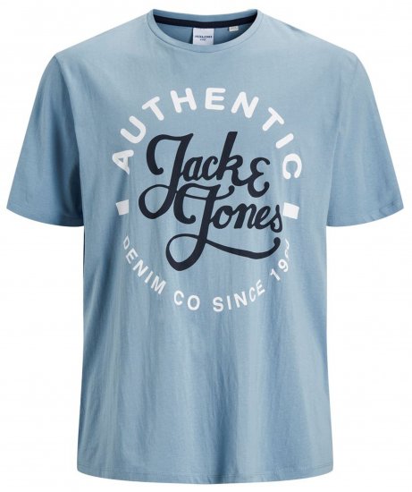 Jack & Jones JJMOON T-shirt Faded Denim - T-shirts - T-shirts Homme Grande Taille