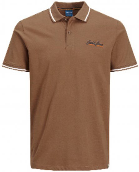 Jack & Jones JORPAUL TONS Polo shirt Biege - Polos - Polos homme grande taille