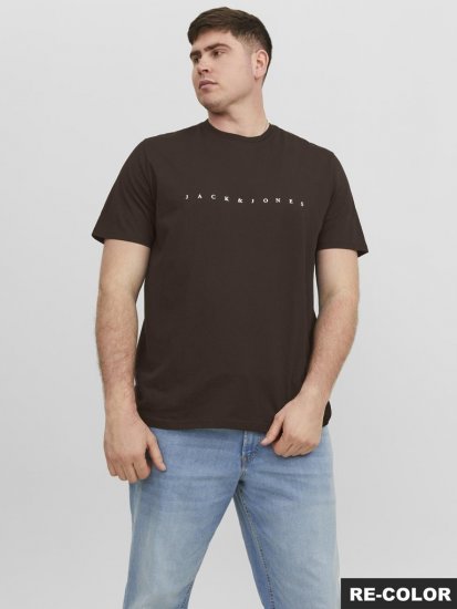 Jack & Jones STAR T-shirt Brown - T-shirts - T-shirts Homme Grande Taille