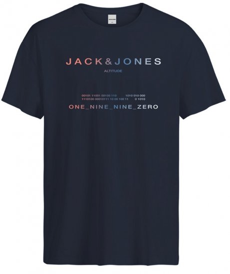Jack & Jones JCORIOT T-Shirt Navy Blazer - T-shirts - T-shirts Homme Grande Taille