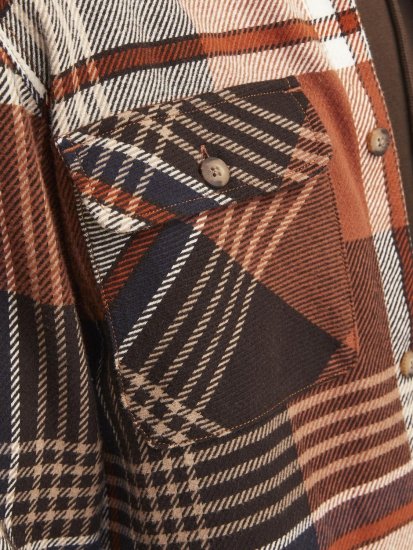 Jack & Jones Darren Flannel Overshirt marron - Chemises - Chemises Grandes Tailles Hommes