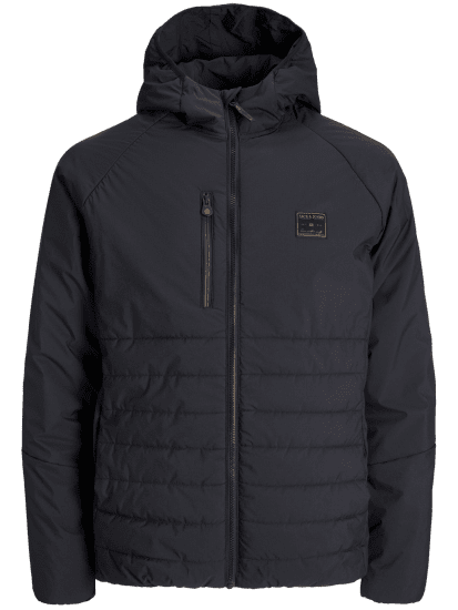 Jack & Jones Finn Hybrid Jacket Black - Vestes - Vestes homme grandes tailles