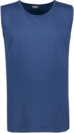 Adamo Rod Comfort Fit Tank Top Denim Blue - T-shirts - T-shirts Homme Grande Taille