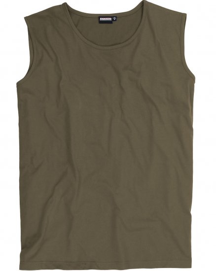 Adamo Rod Comfort Fit Tank Top Khaki - T-shirts - T-shirts Homme Grande Taille