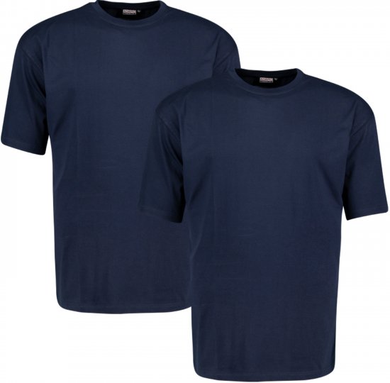 Adamo Marlon Comfort fit 2-pack T-shirt Navy - T-shirts - T-shirts Homme Grande Taille