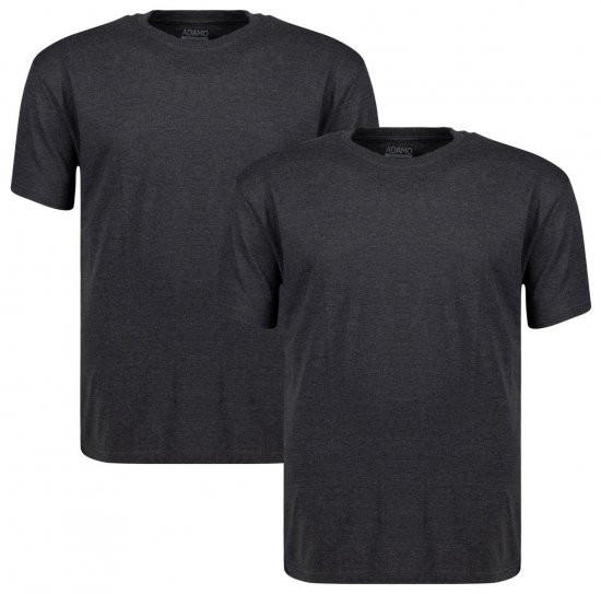 Adamo 129420 T-shirt lot de 2 Gris foncé chiné - T-shirts - T-shirts Homme Grande Taille