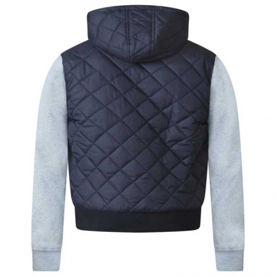 D555 Willie Hooded Quilted Jacket with Fleece sleeves - Vestes - Vestes homme grandes tailles