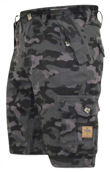 D555 ZAVIER Camo Cotton Cargo Shorts - Shorts - Shorts hommes grande taille