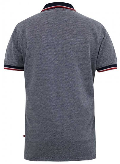 D555 KEMSTON Birds Eye Pique Polo Navy/White - Polos - Polos homme grande taille