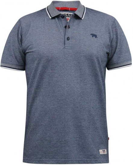 D555 GIBRALTAR Pique Polo Blue - Polos - Polos homme grande taille