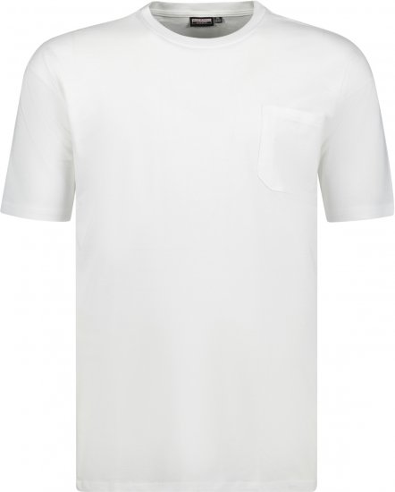 Adamo Kody Regular fit T-shirt with Pocket White - T-shirts - T-shirts Homme Grande Taille