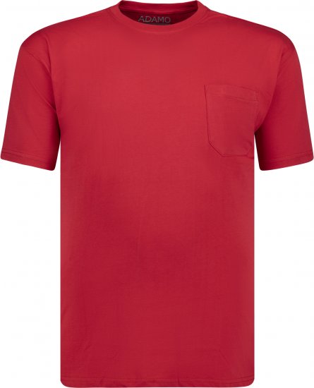 Adamo Kody Regular fit T-shirt with Pocket Red - T-shirts - T-shirts Homme Grande Taille
