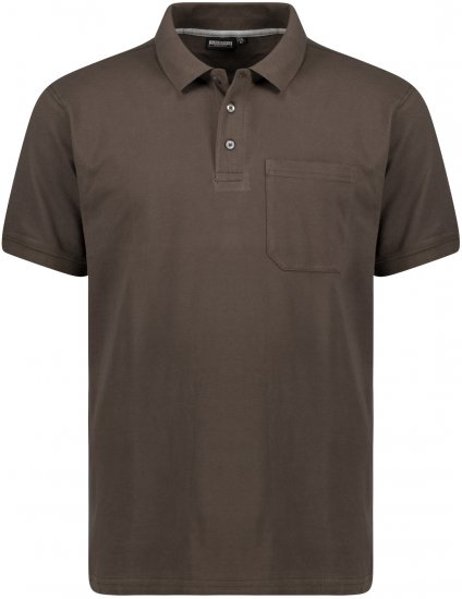 Adamo Klaas Regular fit Polo Shirt with Pocket Braun - Polos - Polos homme grande taille