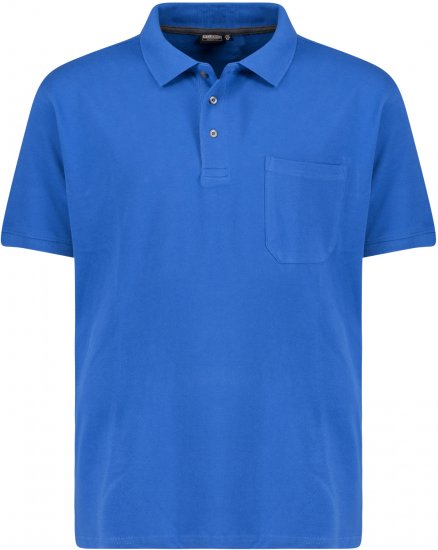 Adamo Klaas Regular fit Polo Shirt with Pocket Azur Blue - Polos - Polos homme grande taille