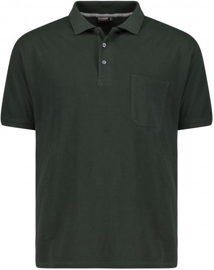 Adamo Klaas Regular fit Polo Shirt with Pocket Pine Green - Polos - Polos homme grande taille