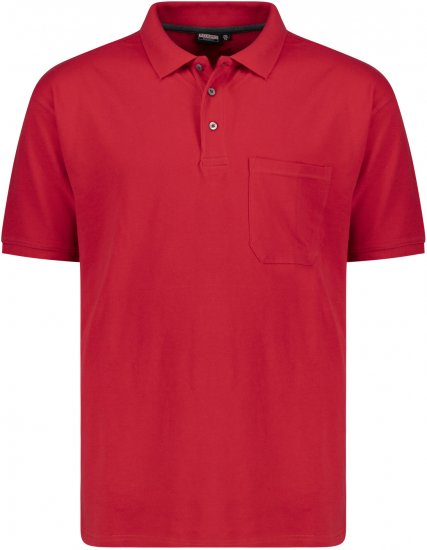 Adamo Klaas Regular fit Polo Shirt with Pocket Red - Polos - Polos homme grande taille