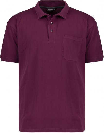 Adamo Klaas Regular fit Polo Shirt with Pocket Blackberry - Polos - Polos homme grande taille