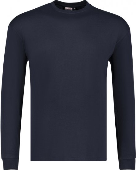 Adamo Floyd Comfort fit Long sleeve T-shirt Navy - T-shirts - T-shirts Homme Grande Taille