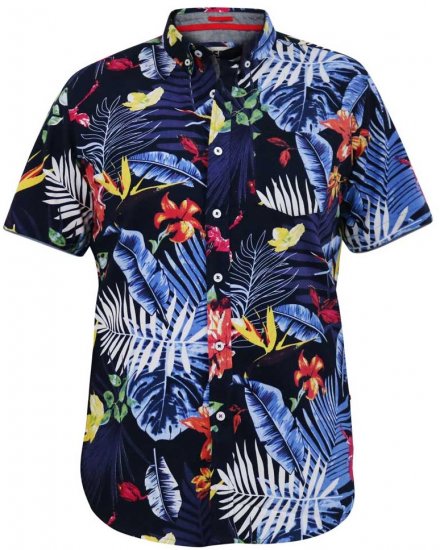 D555 TOBY Multi Colour Hawaiian AO Print Shirt - Chemises - Chemises Grandes Tailles Hommes