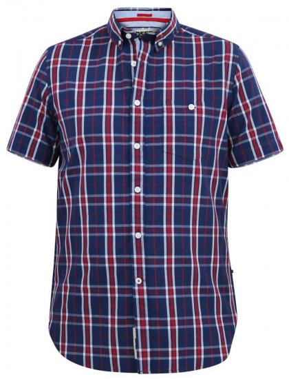D555 ROYSTON S/S Shirt Navy - Chemises - Chemises Grandes Tailles Hommes