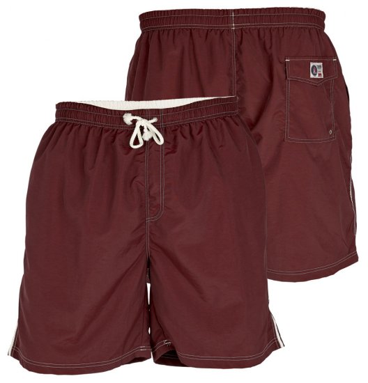 D555 Yarrow Swimshorts Burgundy - Sous-vêtements & bain - Sous-vêtements Grande Taille