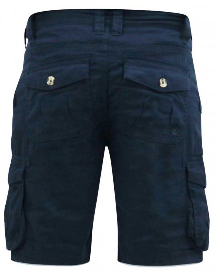 D555 RODNEY Cotton Cargo Shorts Navy - Shorts - Shorts hommes grande taille