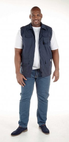 D555 Enzo Multi Pocket Waistcoat Navy - Sport & outdoor - Vêtements de sport grande taille 
