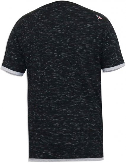 D555 DARREN Skull Printed T-Shirt With Double Layer On Hem & Cuff Black Reno - T-shirts - T-shirts Homme Grande Taille