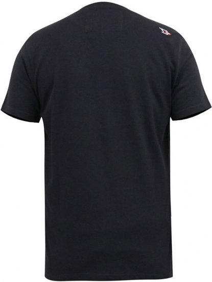 D555 EDWALTON NYCTY Camo Printed Crew Neck T-Shirt Washed Black - T-shirts - T-shirts Homme Grande Taille