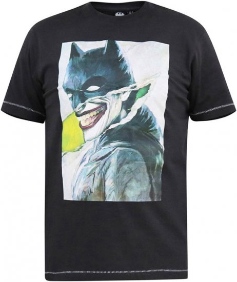 D555 MARTIN Official Batman Printed T-Shirt Washed Black - T-shirts - T-shirts Homme Grande Taille