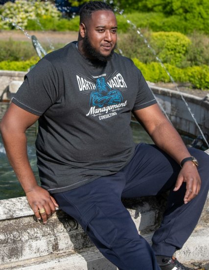 D555 SOLO Official Star Wars Management Consulting Printed T-Shirt Black Reno - T-shirts - T-shirts Homme Grande Taille