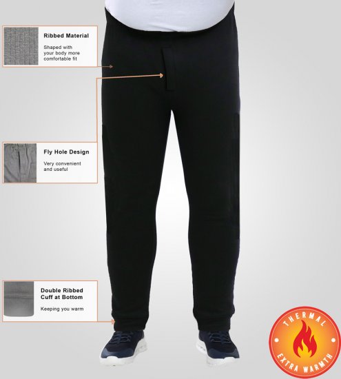 D555 Boston Thermal Long Johns Black - Sous-vêtements & bain - Sous-vêtements Grande Taille