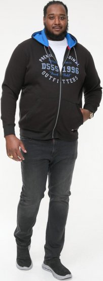 D555 LINGARD Full Zip Hoody With Original Chest Print Black - Sweatshirts & hoodies - Sweatshirts/Hoodies grande taille homme
