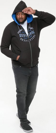 D555 LINGARD Full Zip Hoody With Original Chest Print Black - Sweatshirts & hoodies - Sweatshirts/Hoodies grande taille homme