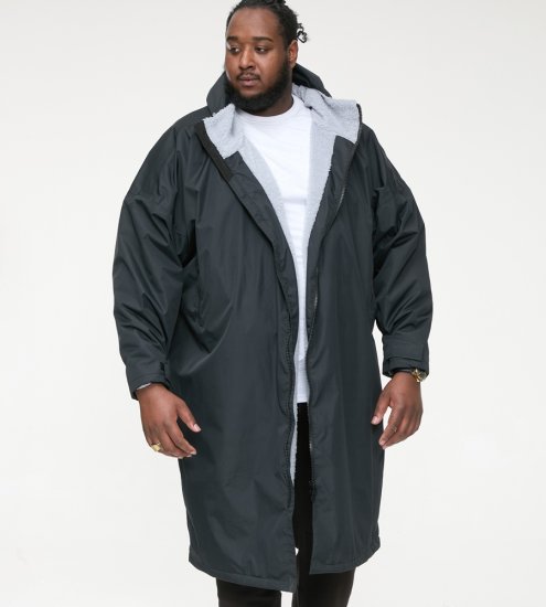 D555 Webber Veste déperlante avec doublure sherpa noire - Vestes - Vestes homme grandes tailles