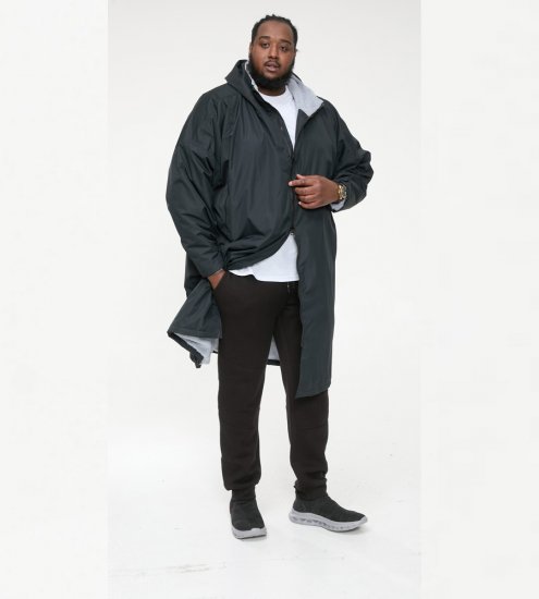 D555 Webber Veste déperlante avec doublure sherpa noire - Vestes - Vestes homme grandes tailles